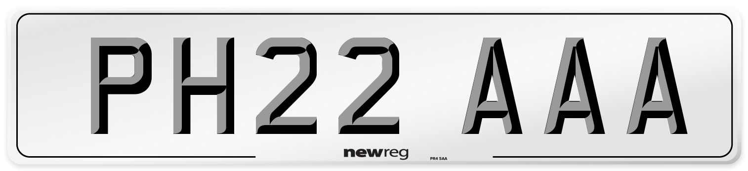 PH22 AAA Number Plate from New Reg